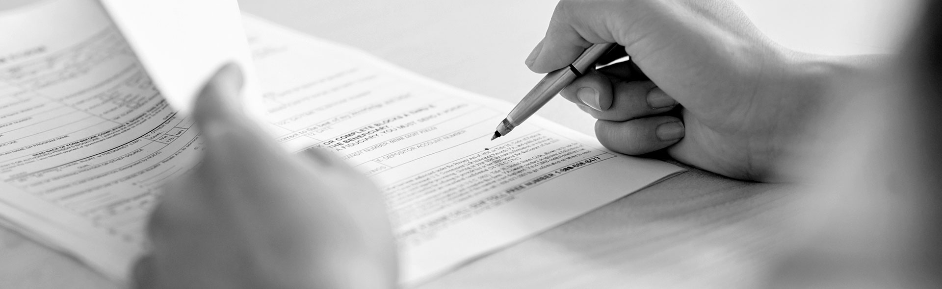 person signing contract
